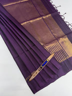 VSM3 - violet color body, pallu , blouse