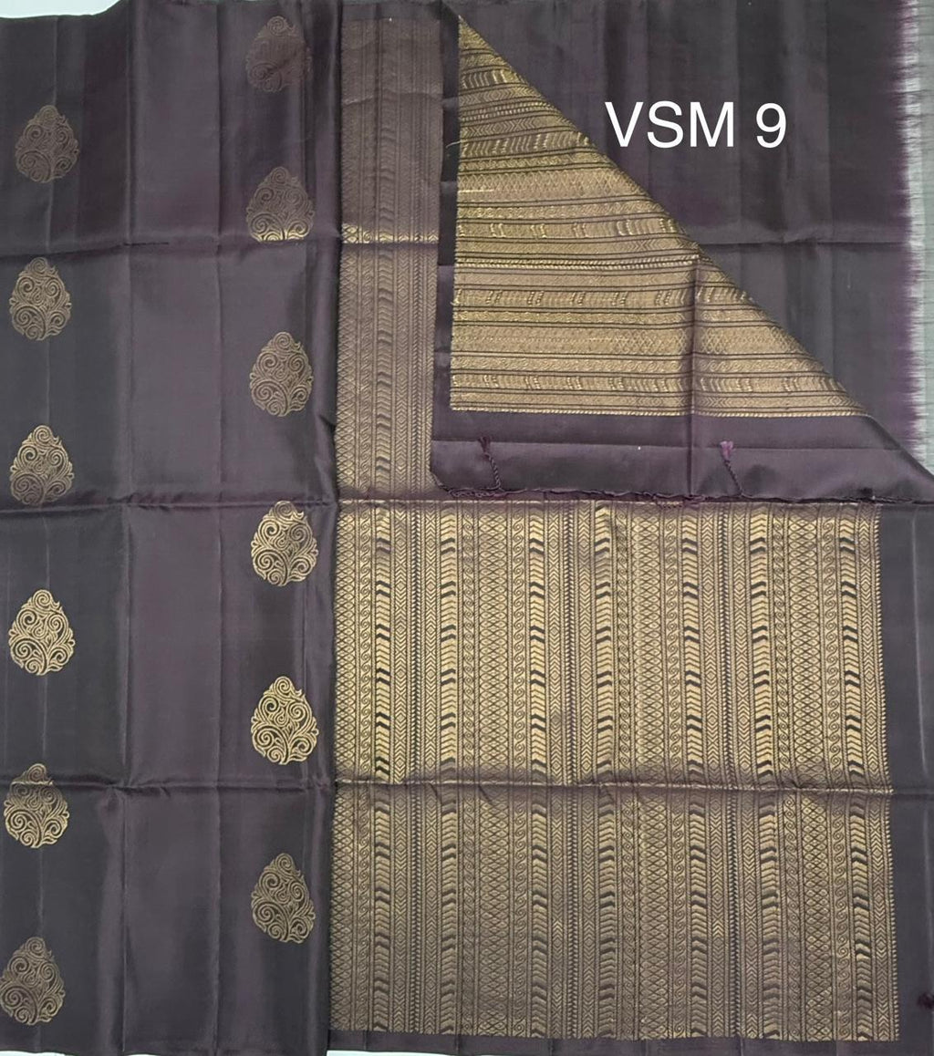 VSM9 - dark purple color body, pallu , blouse&nbsp;