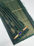 VSM15 - bottle green color body, pallu , blouse&nbsp;