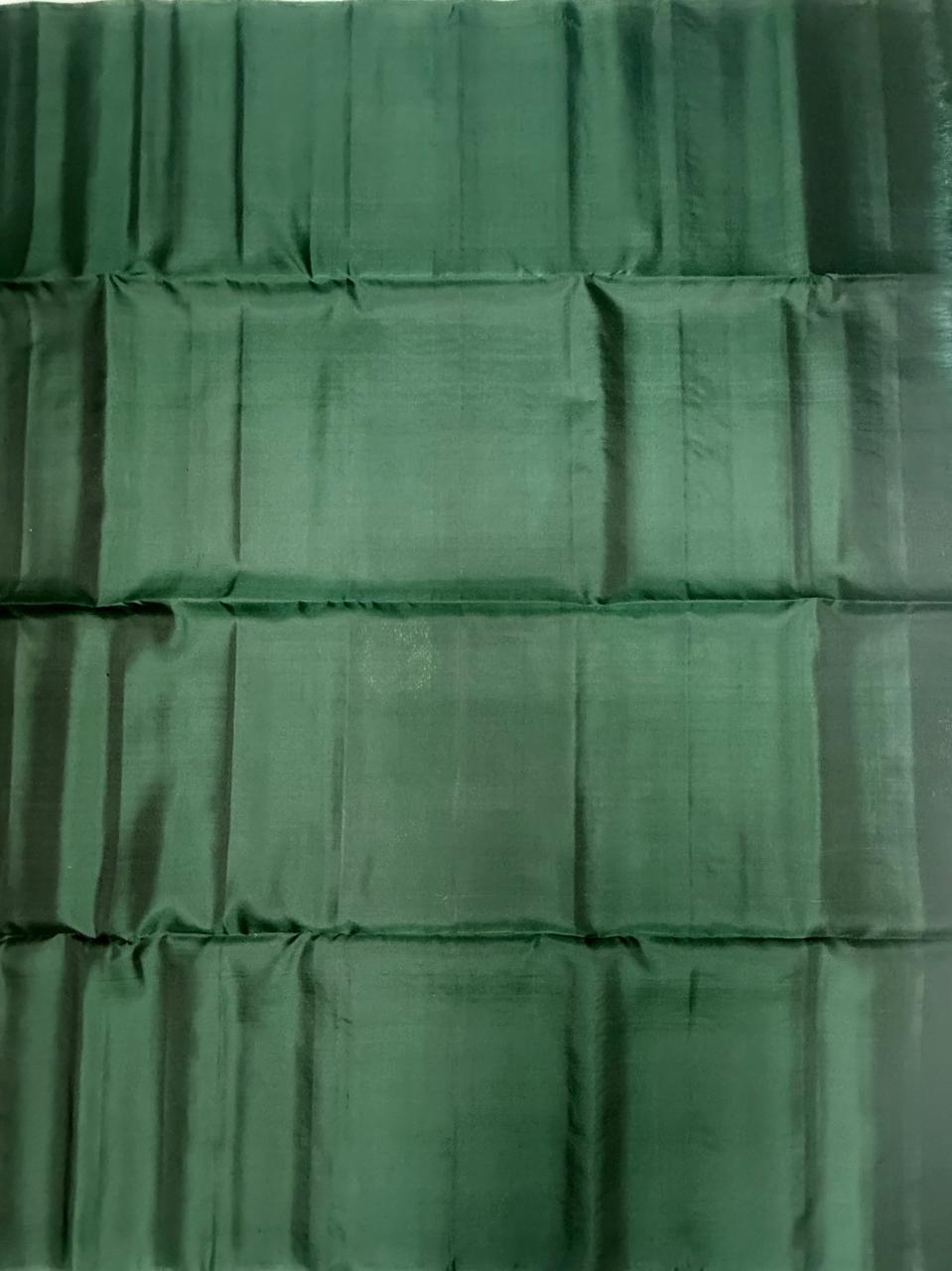 VSM15 - bottle green color body, pallu , blouse&nbsp;