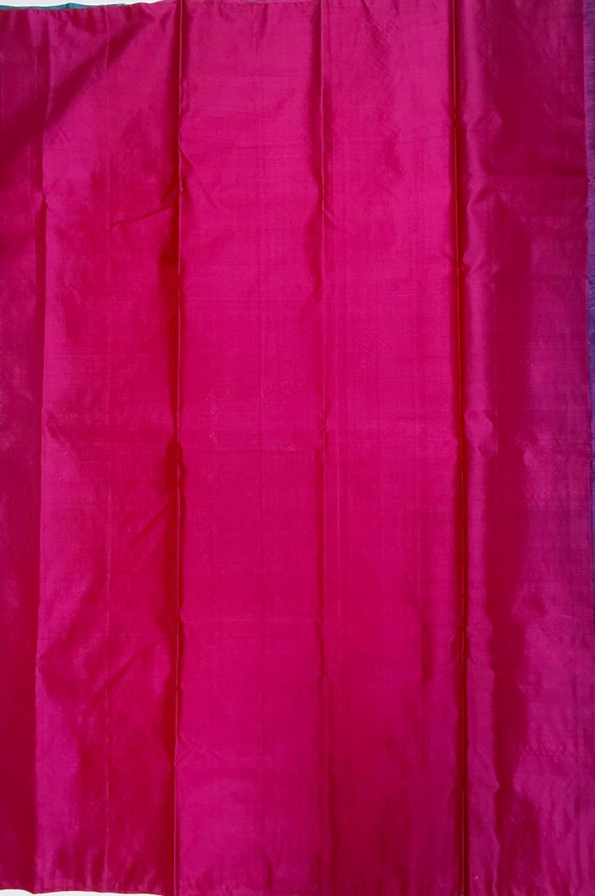 VSM17 - blue color body , pinkish orange color pallu , blouse&nbsp;