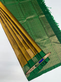VSM30 - mehandi green color body , leaf green color pallu , blouse&nbsp;