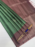 VSM33 - pastel green color body , onion pink color pallu , blouse&nbsp;