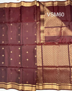 VSM60 - maroon color body, pallu , blouse&nbsp;