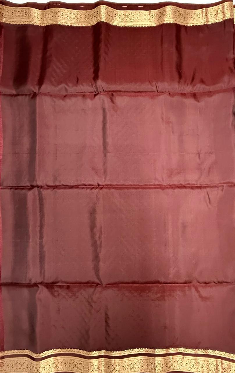 VSM60 - maroon color body, pallu , blouse&nbsp;