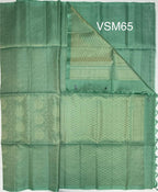 VSM65 - pastel green color body, pallu , blouse&nbsp;