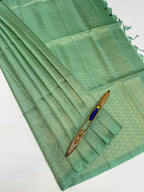 VSM65 - pastel green color body, pallu , blouse&nbsp;