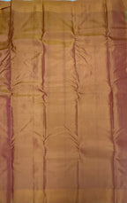 VSM83 - mehandi green color body , mustard color pallu , blouse