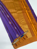 VSM85 - violet color body , mustard color pallu , blouse&nbsp;