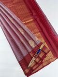 VSM113 - lavender color body , maroon color pallu , blouse&nbsp;