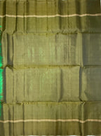 VSM123 - green color body , mehandi green color pallu , blouse&nbsp;