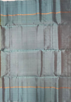 VSM154 - honey brown color body , sky blue color pallu , blouse&nbsp;