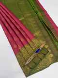 VSM159 - light pink color body , green color pallu , blouse&nbsp;