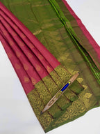 VSM159 - light pink color body , green color pallu , blouse&nbsp;