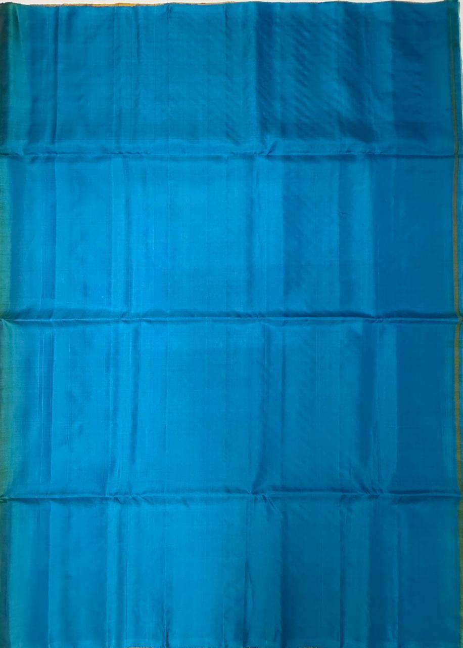 VSM172 - lotus pink color body , blue color pallu , blouse&nbsp;
