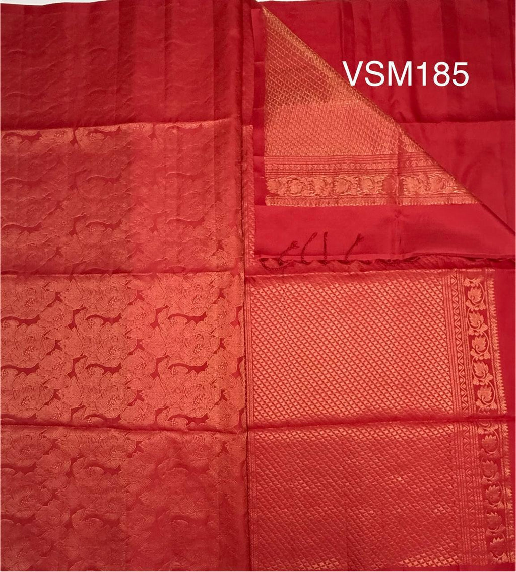 VSM185 - red color body, pallu , blouse&nbsp;
