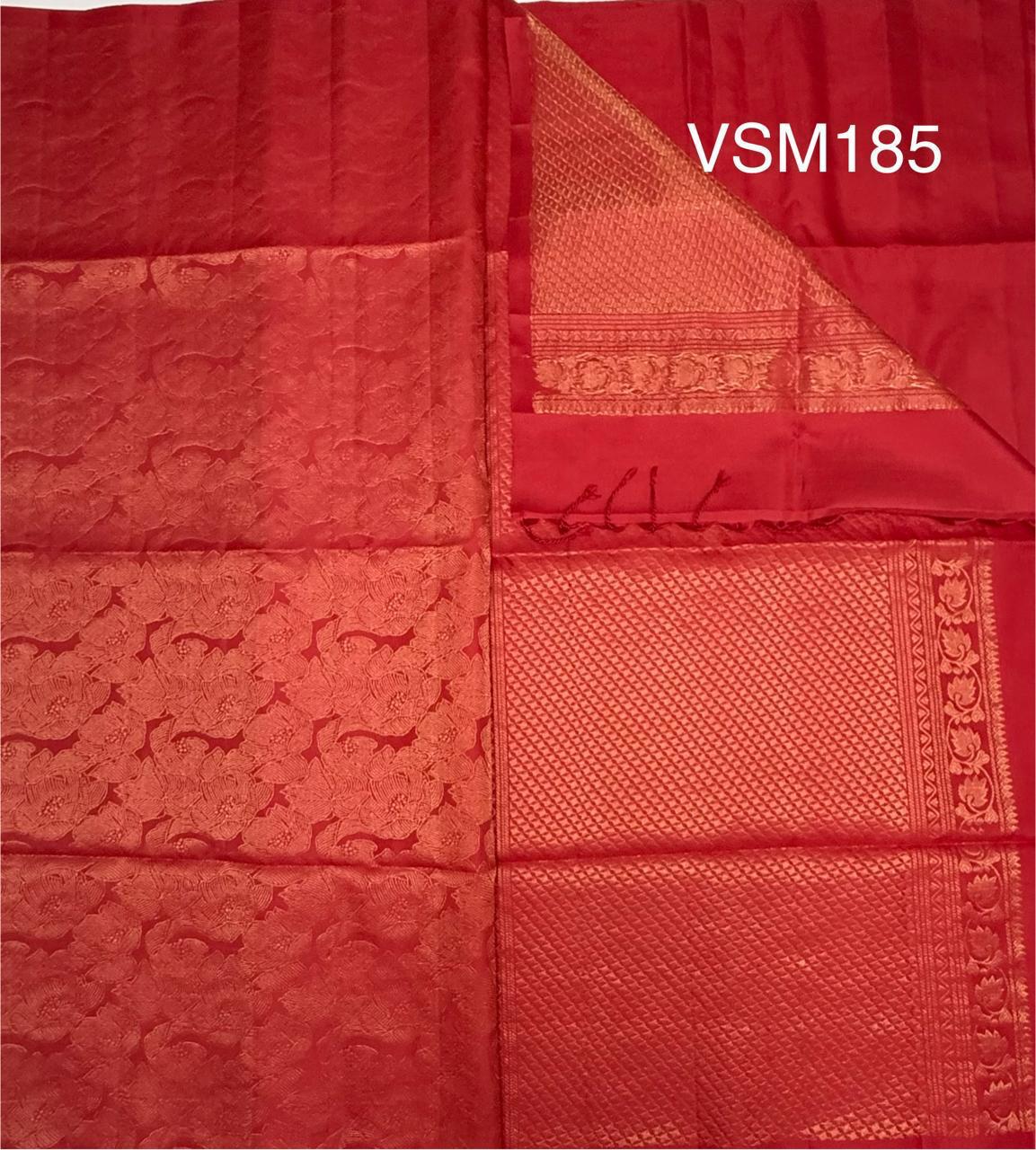 VSM185 - red color body, pallu , blouse&nbsp;