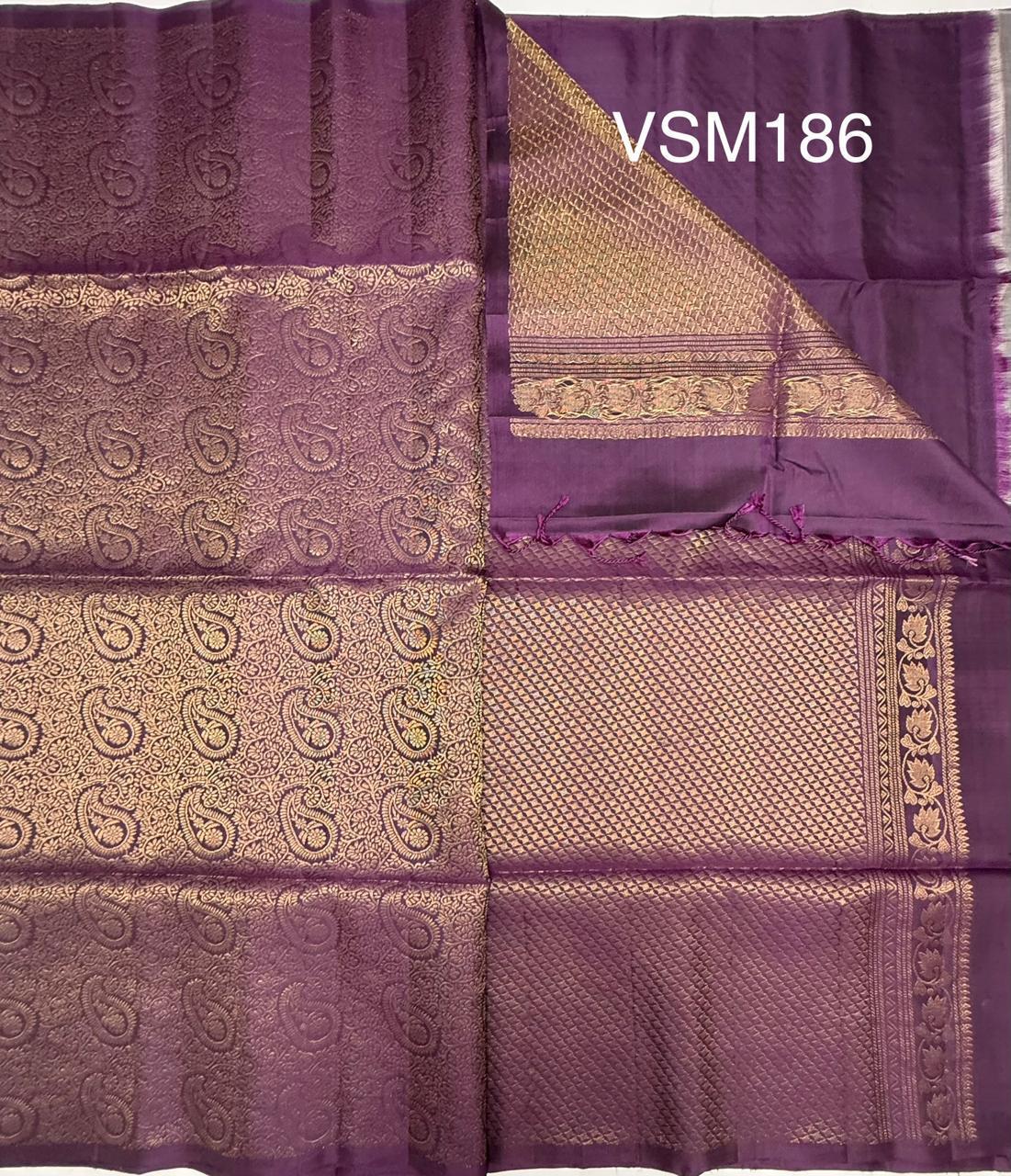VSM186 - violet color body, pallu , blouse&nbsp;