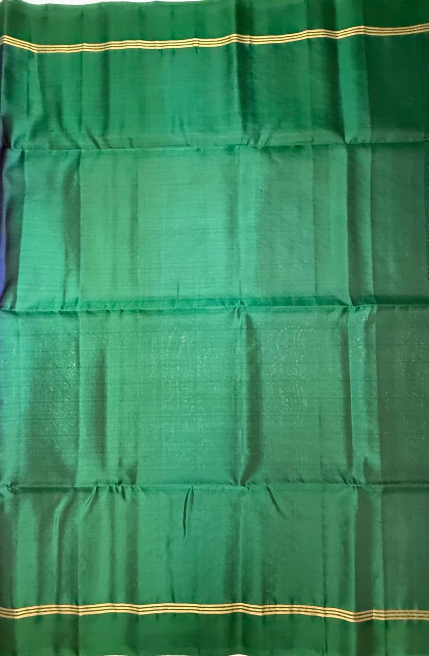 VSM194 - ink blue color body , bottle green color pallu , blouse&nbsp;