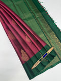 VSM212 - purple color body , green color pallu , blouse&nbsp;