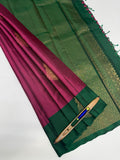 VSM216 - purple color body , bottle green color pallu , blouse&nbsp;