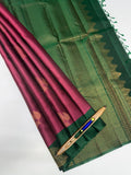 VSM226 - purple color body , green color pallu , blouse&nbsp;
