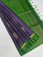 VSM245 - lavender color body , green color pallu , blouse&nbsp;