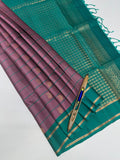 VSM257 - onion pink color body , peacock green color pallu , blouse&nbsp;