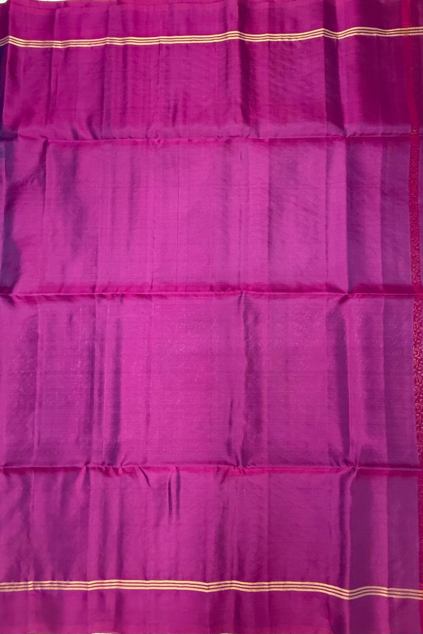 VSM259 - peacock blue color body , purple color pallu , blouse&nbsp;