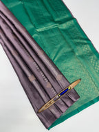 VSM265 - honey brown color body , peacock green color pallu , blouse&nbsp;
