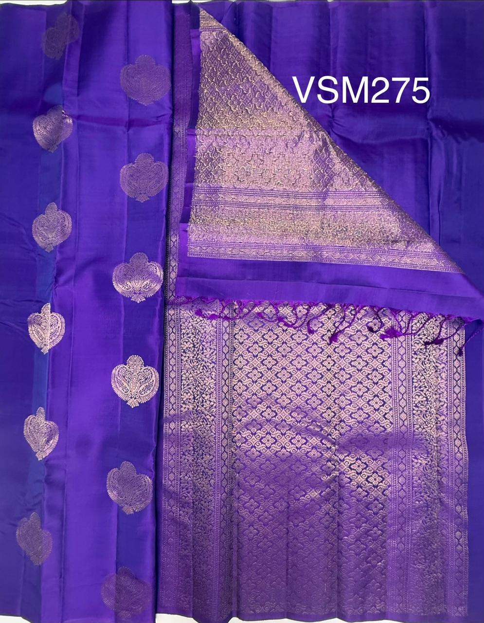 VSM275 - violet color body , pallu , blouse&nbsp;