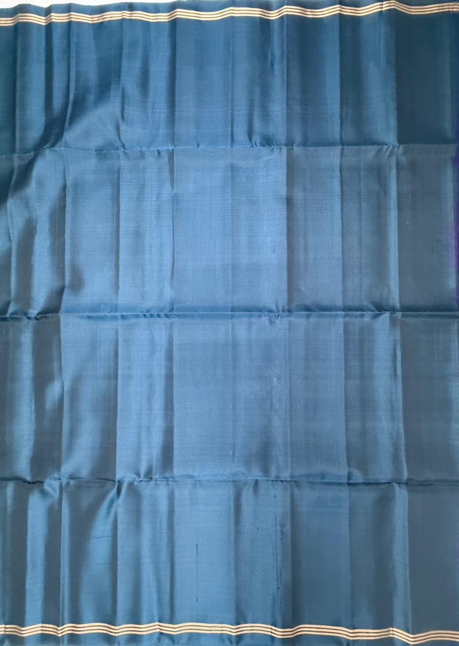 VSM284 - peacock blue color body , pallu , blouse&nbsp;