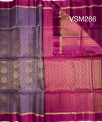 VSM286 - lavender color body , purple color pallu , blouse&nbsp;