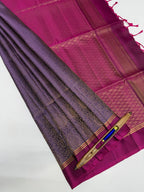 VSM286 - lavender color body , purple color pallu , blouse&nbsp;