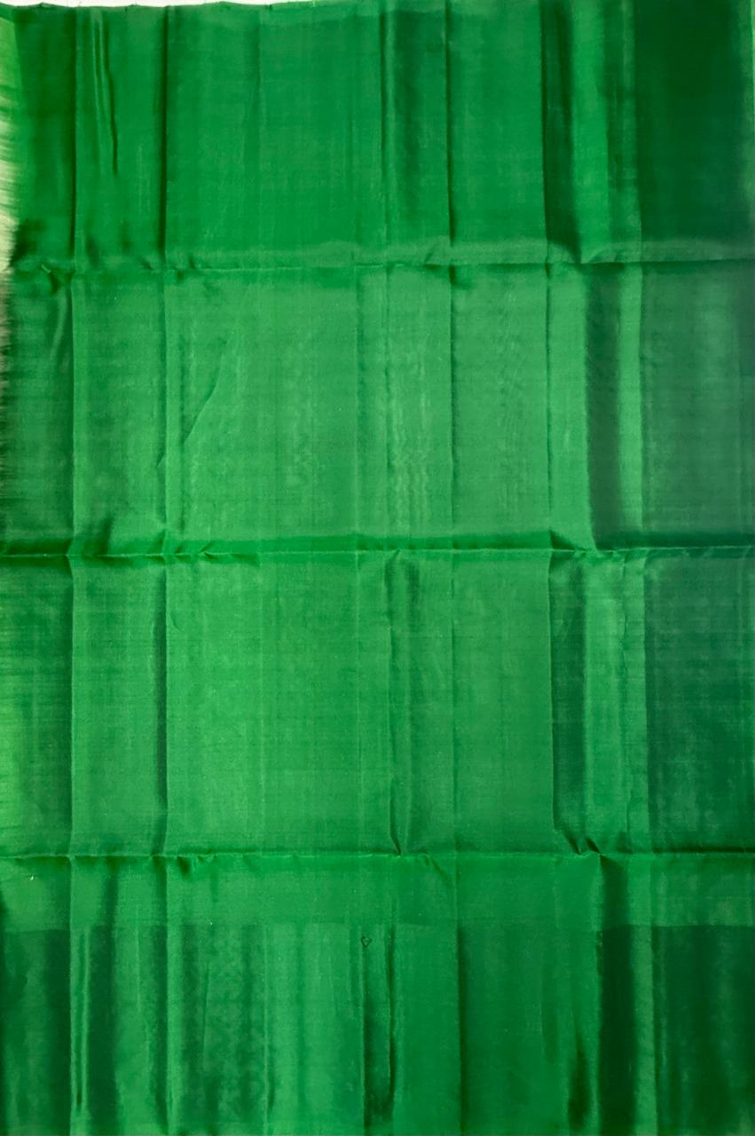 VSM289 - pastel green color body , bottle green color pallu , blouse&nbsp;