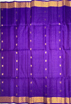 VSF949 - violet color body, pallu,blouse - Pure silk saree