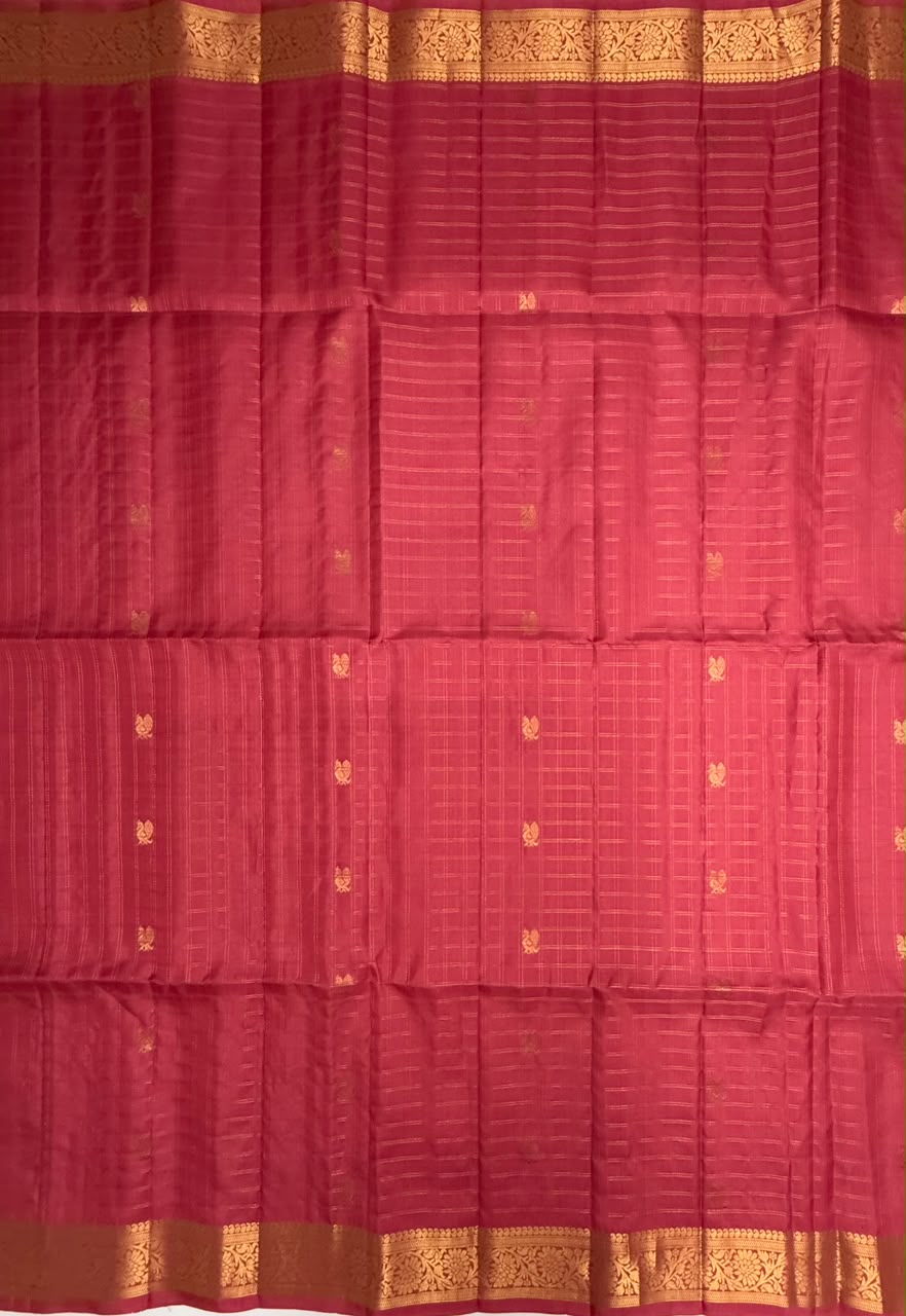 VSF948 - pink color body,blouse - Pure silk saree
