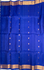 VSF947 - blue color body, pallu,blouse - Pure silk saree