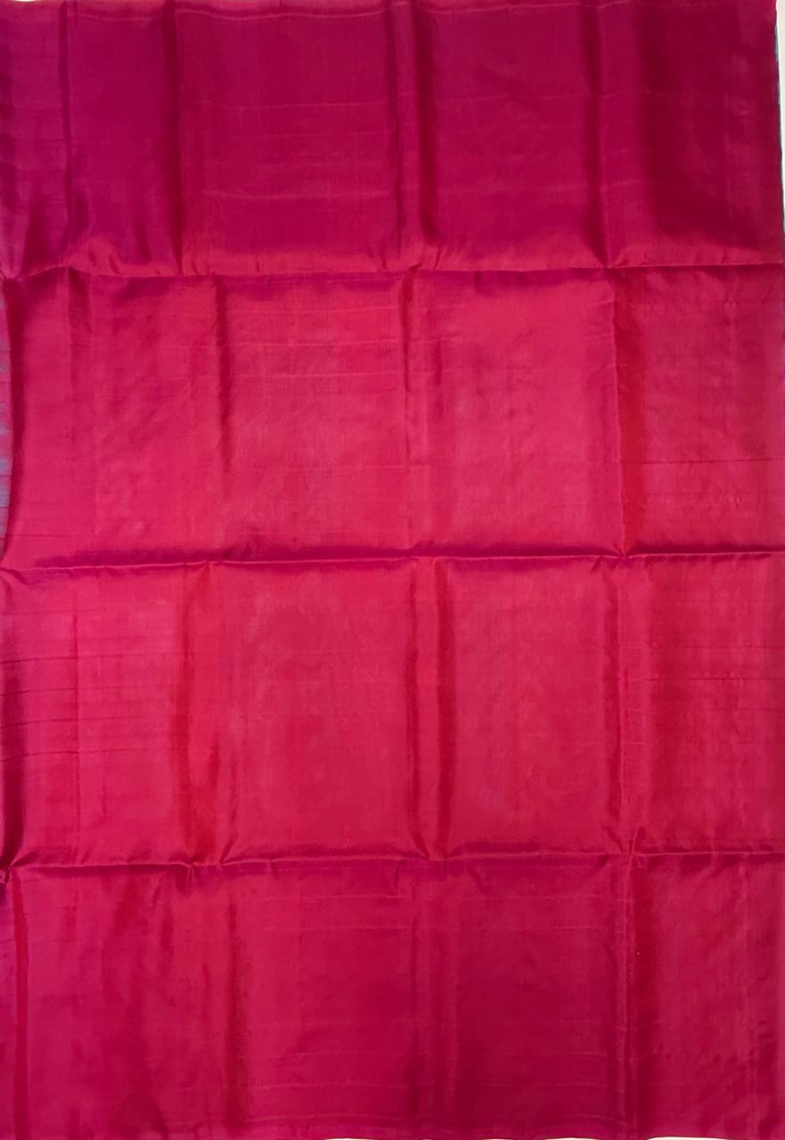 VSF961 - sky blue color body ,&nbsp; pink color pallu,blouse - Pure silk saree