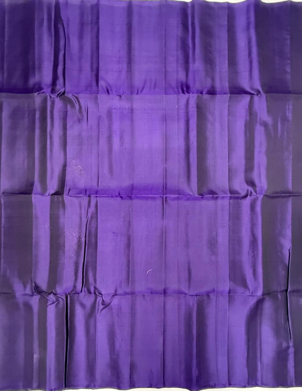 VSS480 - violet color body, pallu , blouse pure silk saree