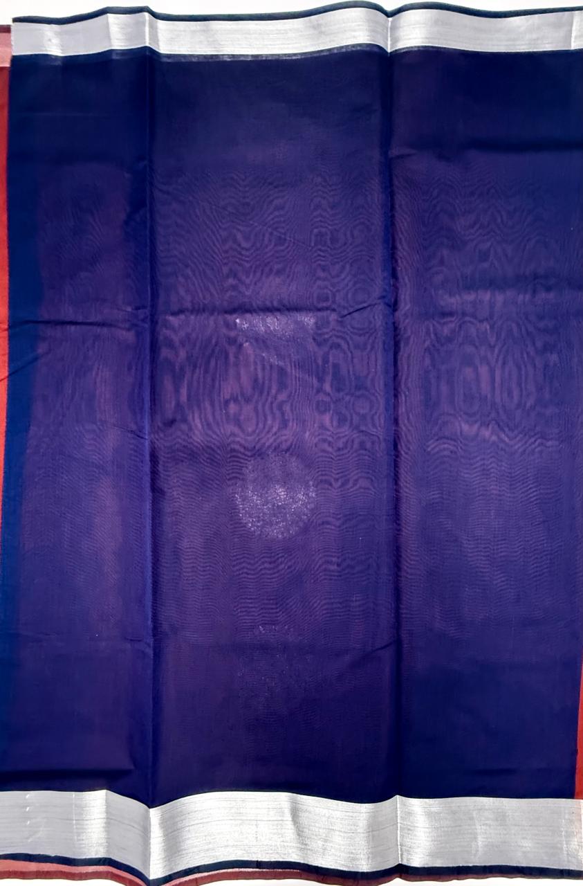 VSKC600 - maroon color body , ink blue color pallu , blouse.