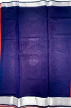 VSKC600 - maroon color body , ink blue color pallu , blouse.