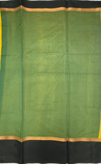 VSKC634 - yellow color body , dark green color pallu , blouse.