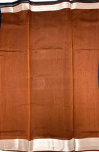 VSKC601 - peacock blue color body , brown color pallu , blouse.