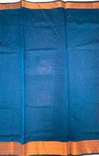VSKC609 - dark purple color body , blue color pallu , blouse.