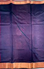 VSKC613 - maroon color body , navy blue color pallu , blouse.