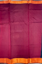 VSKC616 - navy blue color body , purple color pallu , blouse.