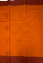 VSKC618 - orange color body , pallu , blouse.