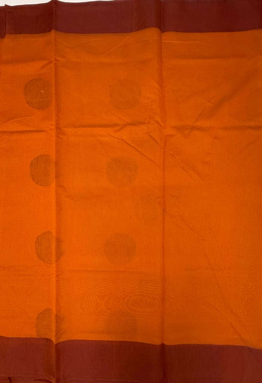 VSKC618 - orange color body , pallu , blouse.