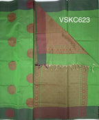 VSKC623 - green color body , pallu , blouse.